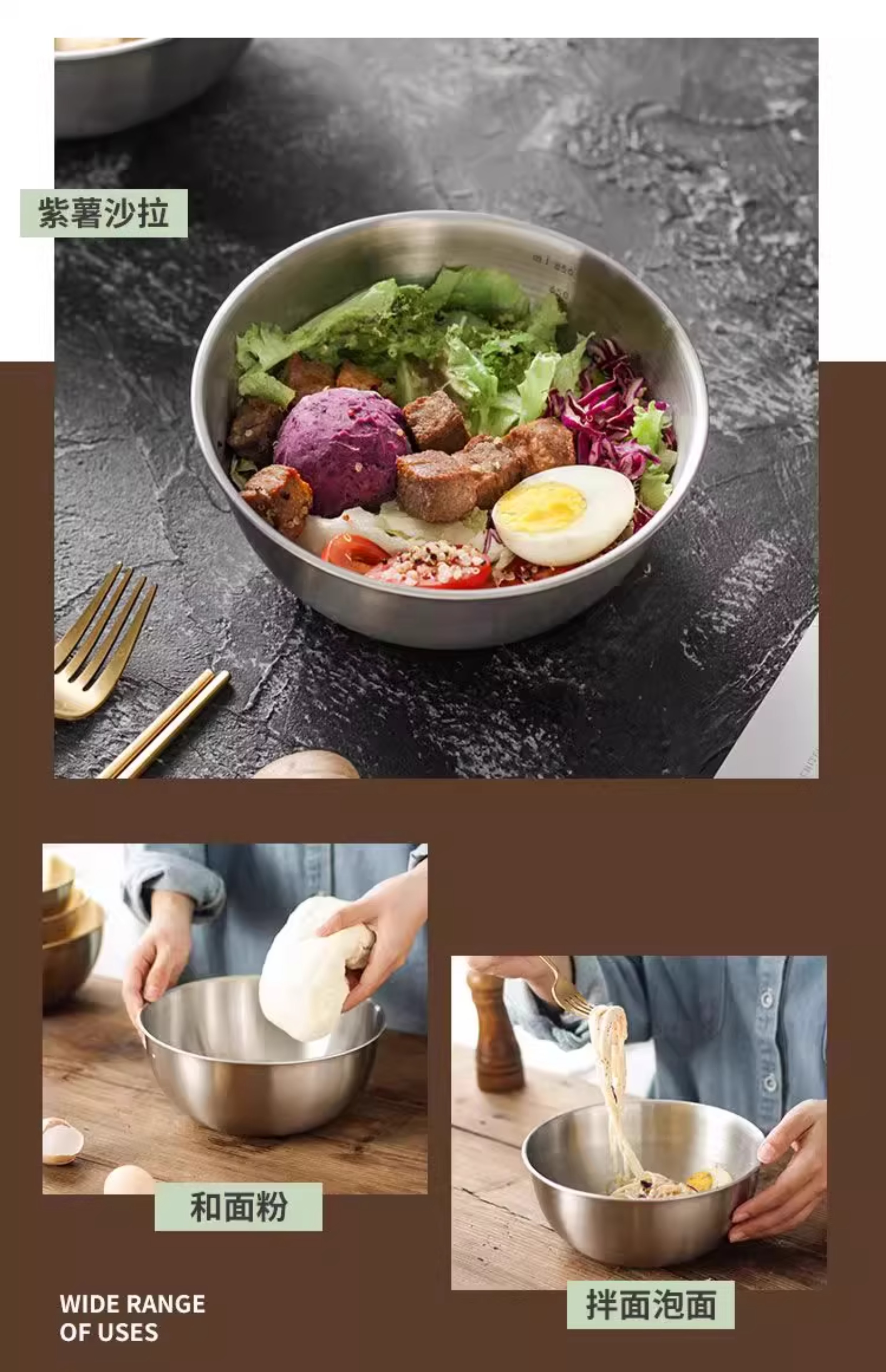 不锈钢双层洗菜盆沥水盆沥水篮厨房洗米筛淘米器食品级滤水过滤筛详情4