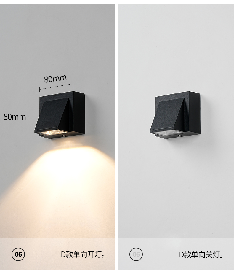 跨境现代简约户外防水led壁灯酒店创意过道楼梯走廊客厅壁灯卧室详情17
