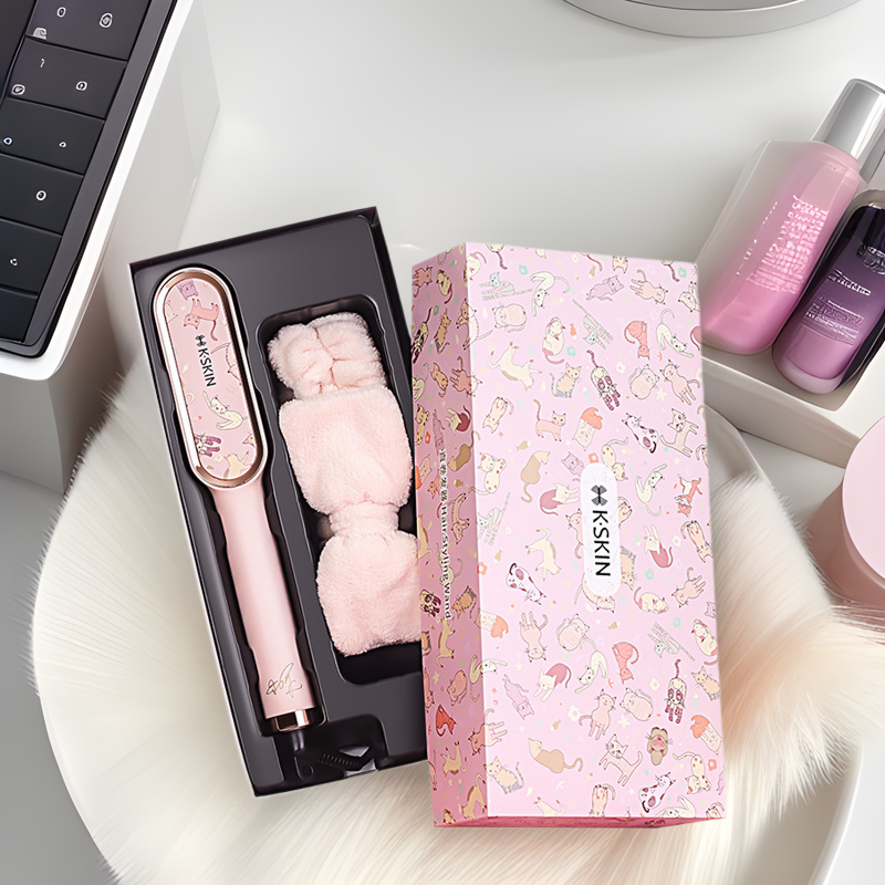 Jindao Straightening Comb, Straightening rod, curling ironing board, Cat Ironing Gift box, straight Hair Straightening Comb, transcending foreign regulations