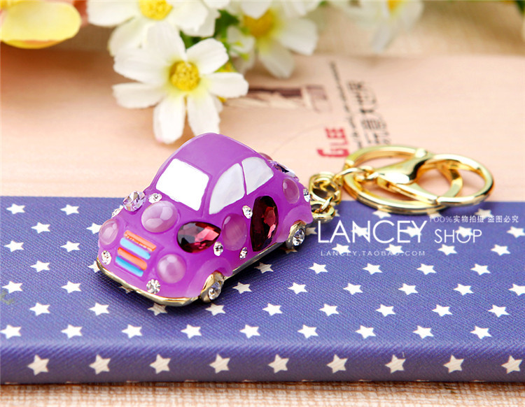 合金模型汽车钥匙扣女可爱创意韩版包挂件金属钥匙链圈小礼品批发详情35