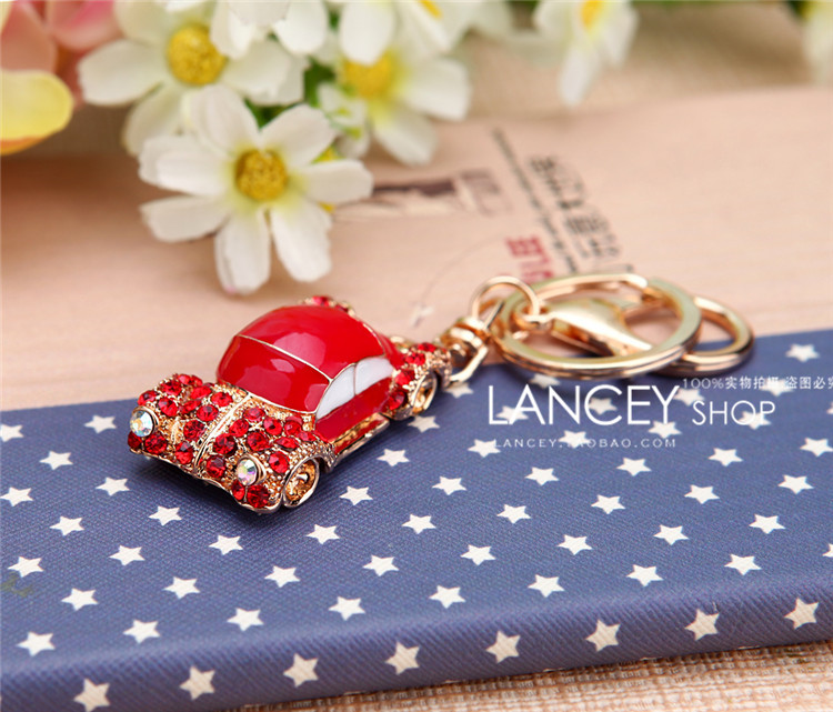 合金模型汽车钥匙扣女可爱创意韩版包挂件金属钥匙链圈小礼品批发详情40