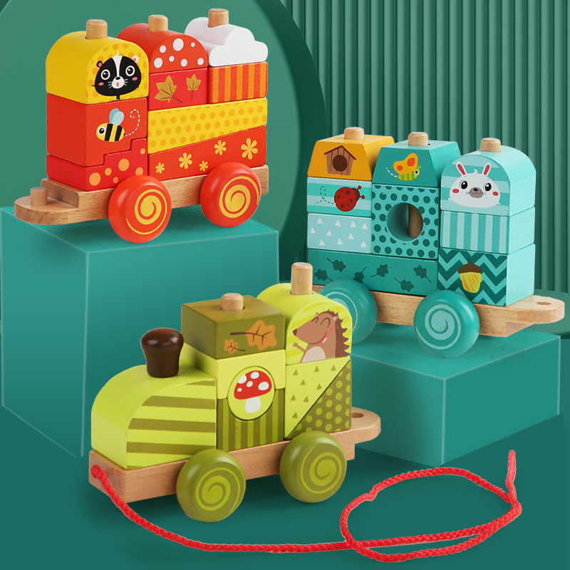 三节动物火车积木幼儿童玩具早教益智力拼装搭男女孩3-4-5-6-7岁详情图1