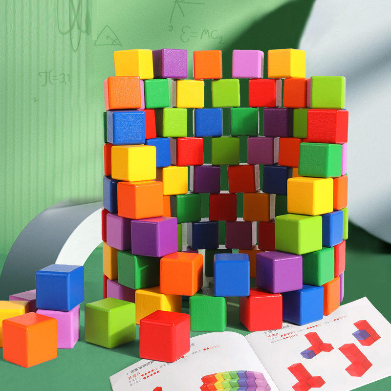 正方体积木数学教具小学木制小方块拼搭立体几何模型儿童益智玩具详情图1