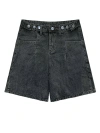 Petite women's summer 2022 new high-waisted, trendy, loose A-line wide-leg short pants Item Picture