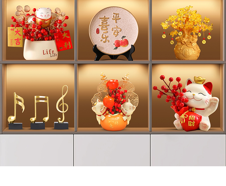 2024新款酒柜装饰品套装组合客厅玄关电视柜轻奢高档摆件乔迁礼物详情22