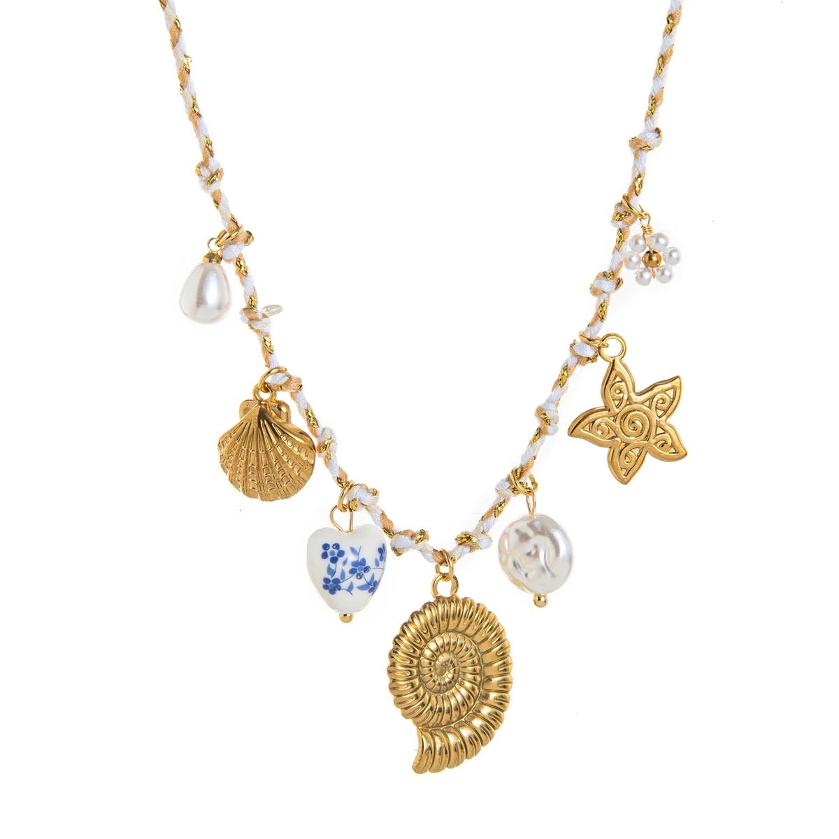 Personalized DIY knotting rope chain starfish turtle pendant pic 6