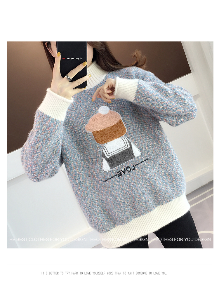 女大童2025年新款春秋冬款毛衣中大童初中学生宽松12-15岁女孩详情6