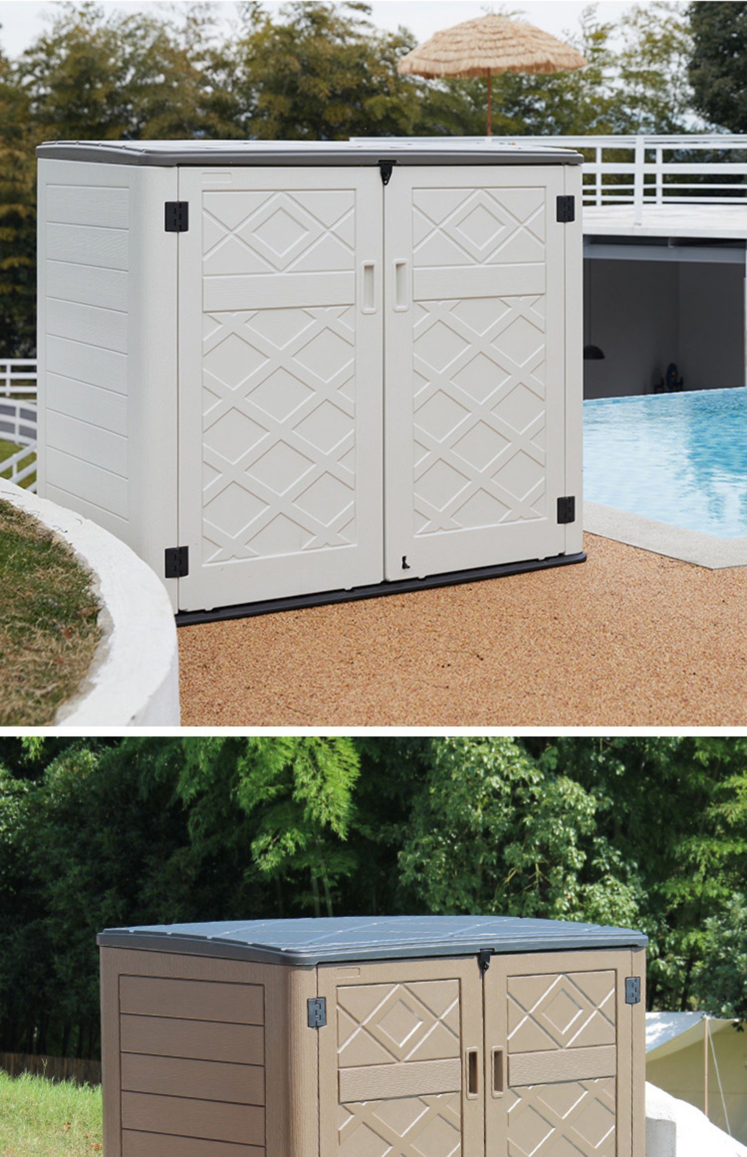 室外阳台储物柜防水防晒收纳工具柜家用杂物置物箱子庭院户外花园详情21