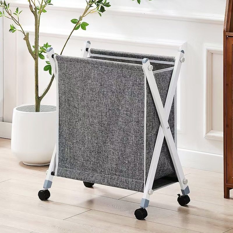 折叠脏衣篓带轮简约脏衣筐大容量家用脏衣篮收纳卫生间放衣服神器详情6