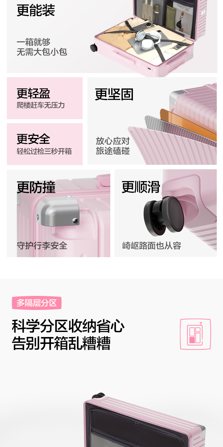 CH/呈赫箱包大容量行李箱男女学生20寸登机26寸商务旅行箱拉杆箱详情1