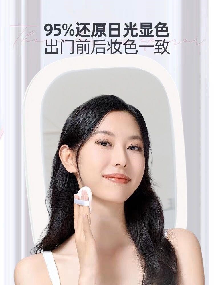 led desktop makeup mirror with light, bedroom dressing table, student dormitory desktop, plastic storage, home and household mirror pic 11