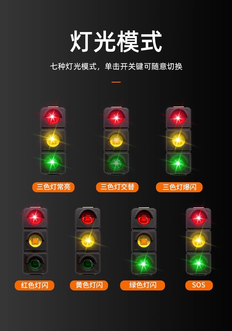 自行车灯警示创意山地车红绿灯闪烁夜骑儿童车灯夜间装饰充电尾灯详情9