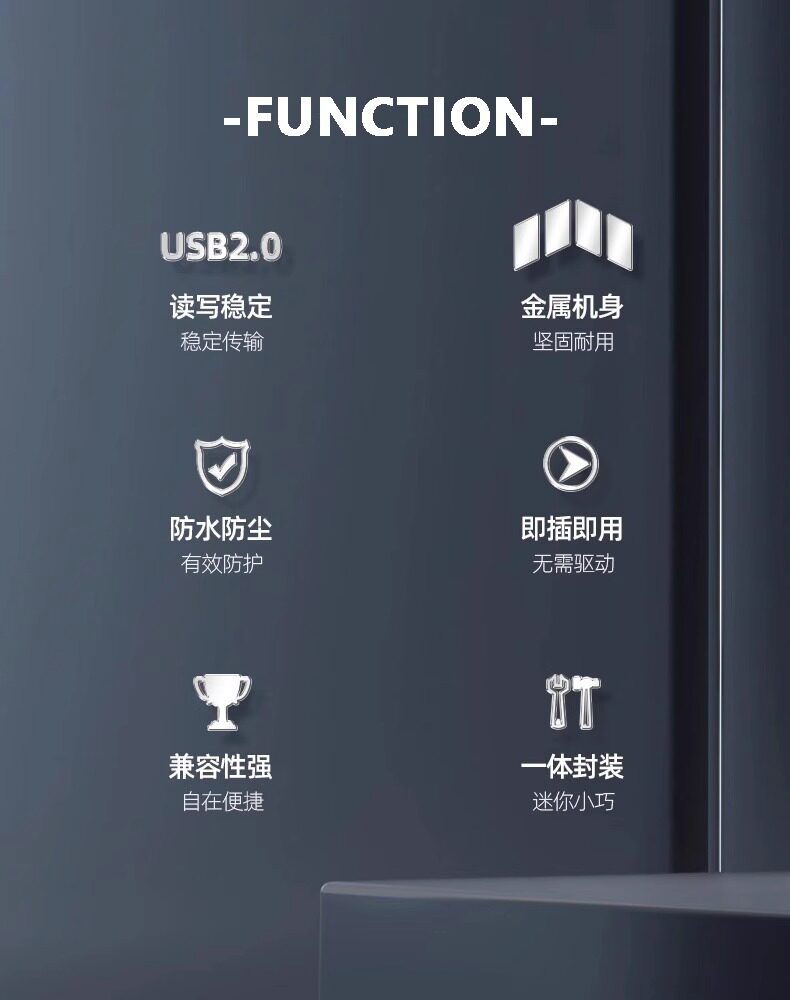 Wholesale 64g engraved USB flash drive 16G 2.0 creative metal USB flash drive gift, 128g waterproof 32gb mobile phone USB flash drive pic 6