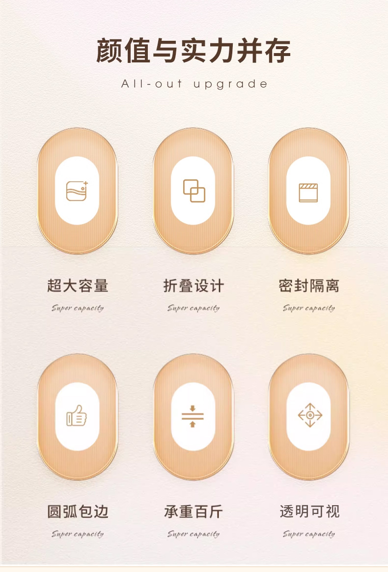 Transparent waterproof clothing storage box, household large-capacity clothing organization box, dormitory wardrobe, folding quilt, and hundred-meter box pic 3