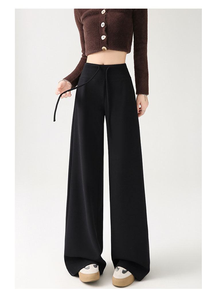 高级感秋冬阔腿裤垂感宽松慵懒风加绒瑜伽裤高腰直筒云朵软糖裤运动户外涉水垂钓用品详情43