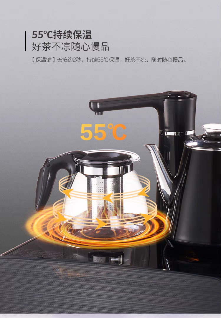 沁园茶吧机养生壶饮水机泡茶壶H08B烧水壶耐热玻璃恒温耦合器适配详情2