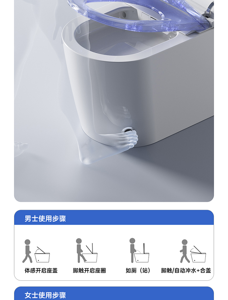 新加坡150mm/100mm/50mm坑距智能马桶定制澳州日本台湾适用坐便器详情17