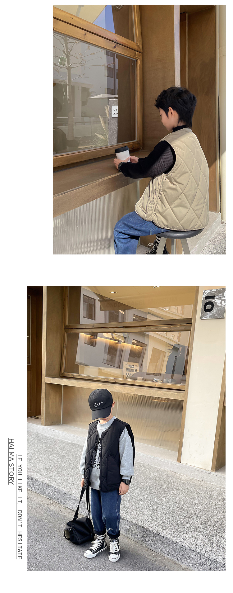 【2件9折，3件8折】男童冬季童装校服神器棉马甲冬装开衫内搭衣服详情7