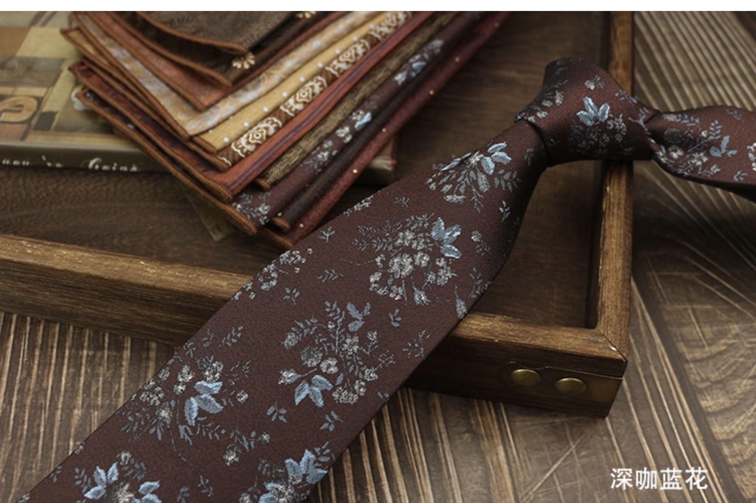 男士领带复古手打英伦风高级领口商务西装结婚新郎婚礼涤丝高档详情27