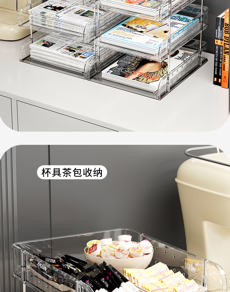 妙立桌面洞洞板收纳盒书桌学生笔筒置物架化妆品梳妆台多功能整理详情14