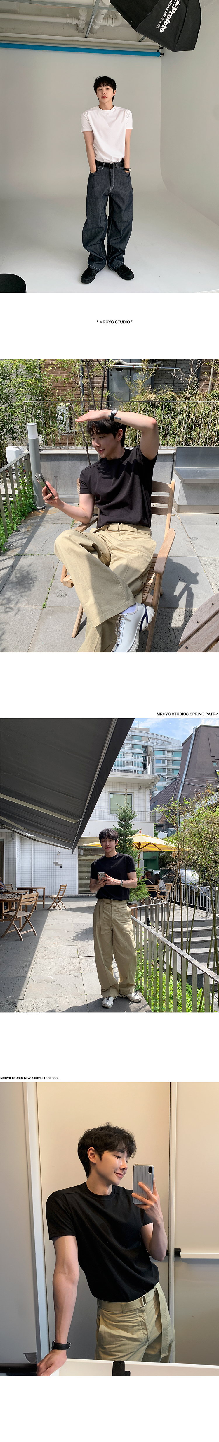 MYQ简约休闲短袖T恤男士夏季宽松圆领半袖韩版潮流Cleanfit穿搭详情9