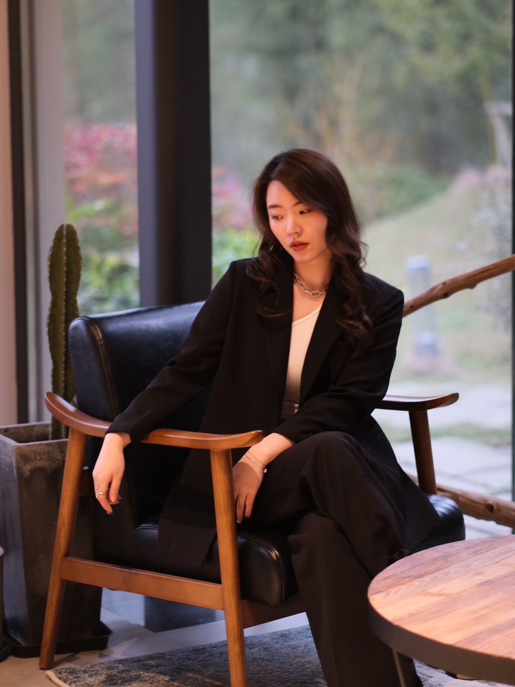 JML Ginger and wheat grain four-color casual suit is versatile, slimming, cool and stylish. It's a loose fit for early spring for women Specification image