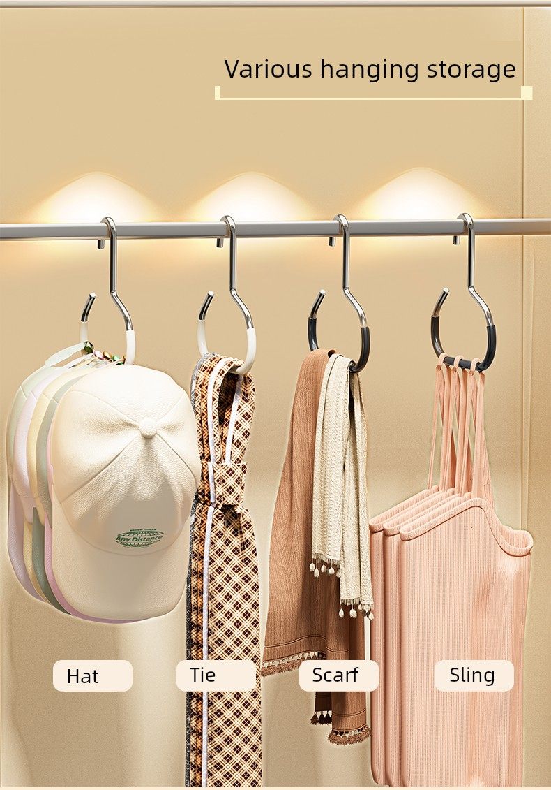 吊带衣架贴身衣架储物背心专用挂帽包衣柜宿舍多功能环钩收纳整理架详情7