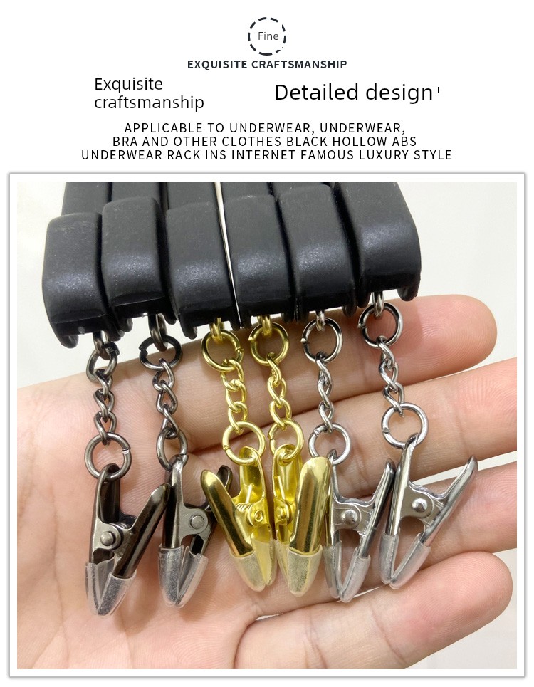内衣店特别模彷实木黑色内衣夹服装商店展示塑料内衣夹胸罩夹详情8