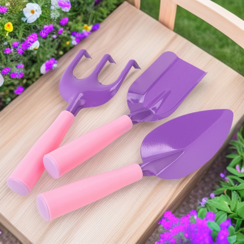 Children's gardening tools, beach sand-digging small iron shovels, beachcombing tool sets, garden flower shovels, garden flower-planting shovels, rakes and forks