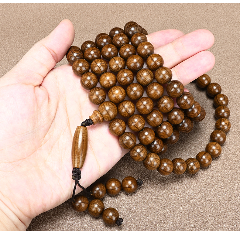 精品六道木无暇老料手链108颗龙须藤降龙木六条纹佛珠20手串礼品详情12