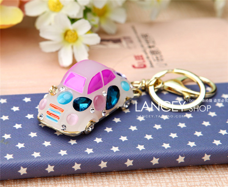 合金模型汽车钥匙扣女可爱创意韩版包挂件金属钥匙链圈小礼品批发详情37