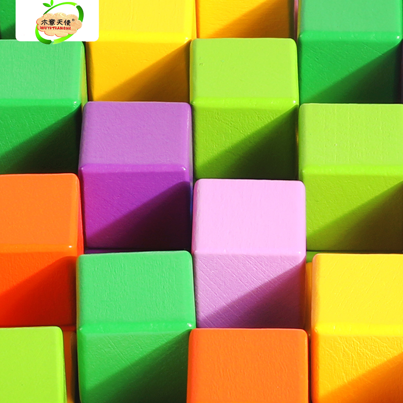 正方体积木数学教具小学木制小方块拼搭立体几何模型儿童益智玩具详情图4