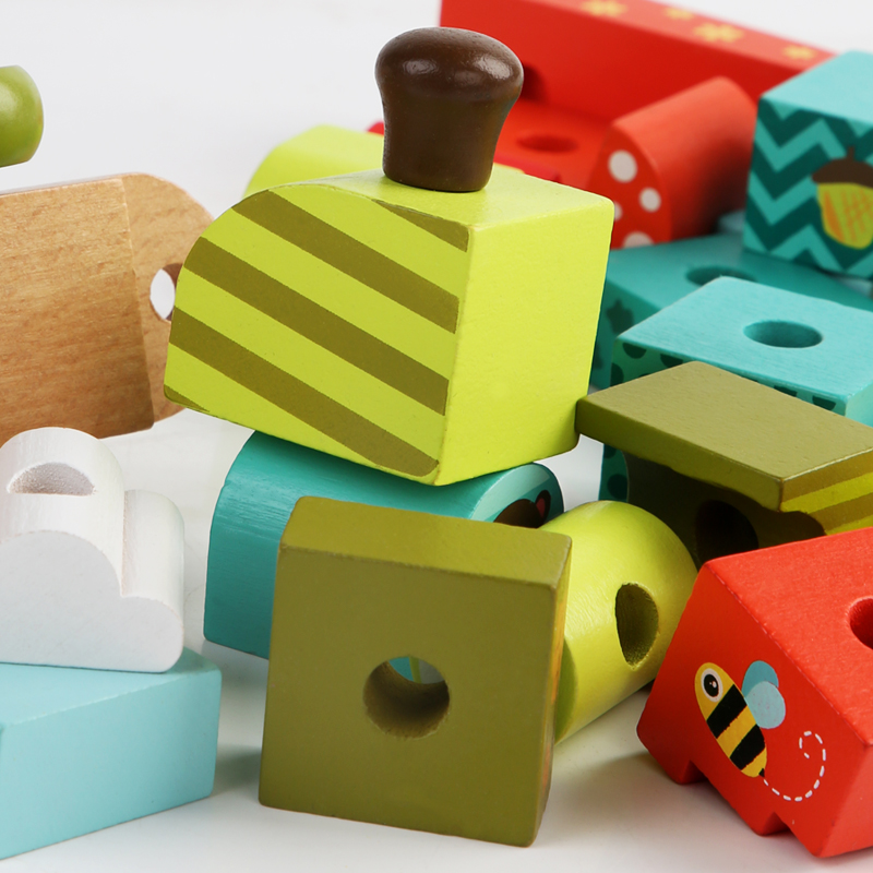 木意天使/三节动物火车白底实物图