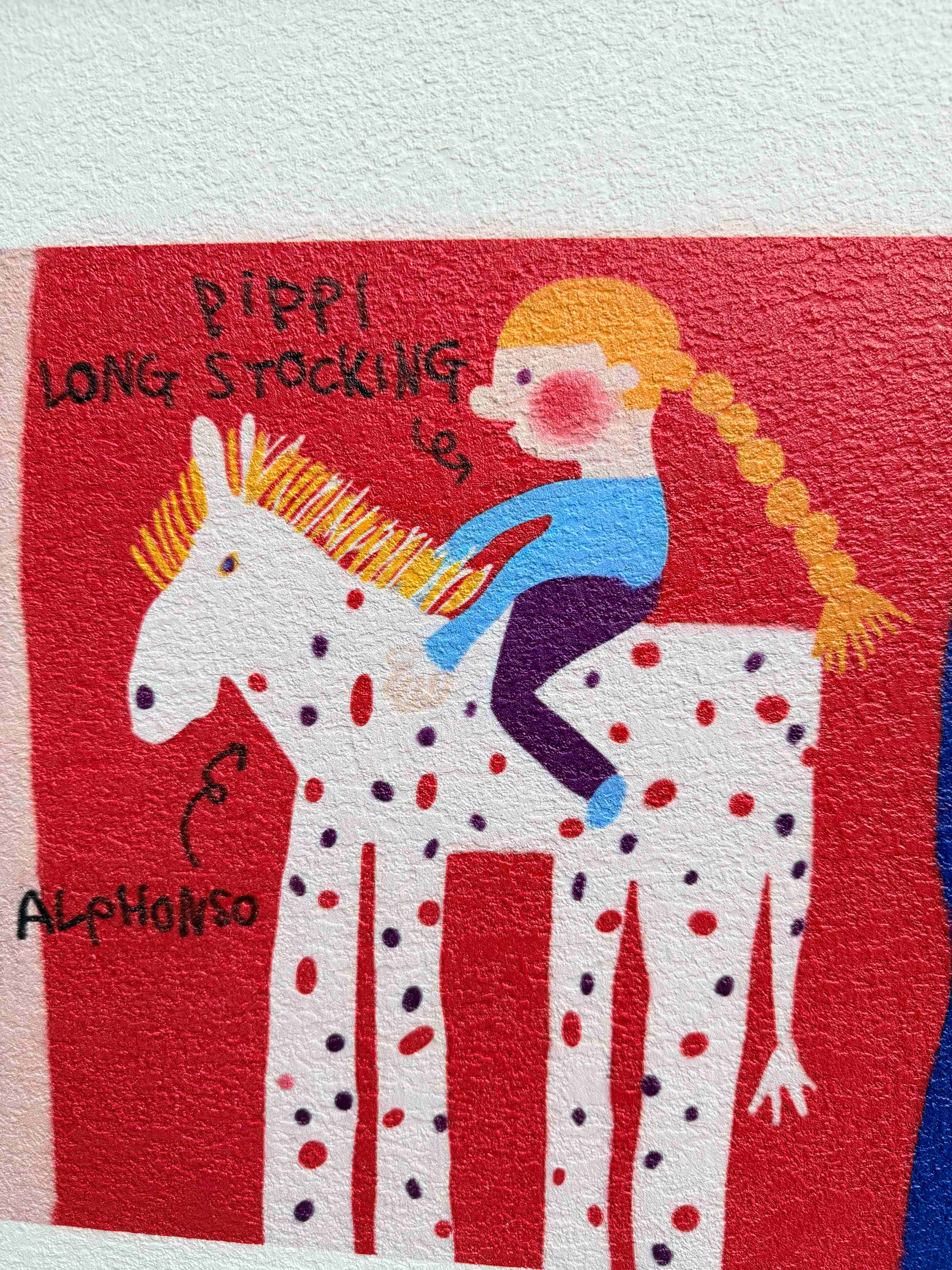 抽象多巴胺骑马女孩卧室装饰画 画饭厅卧室挂画 画D031小众装饰画 画5050详情5