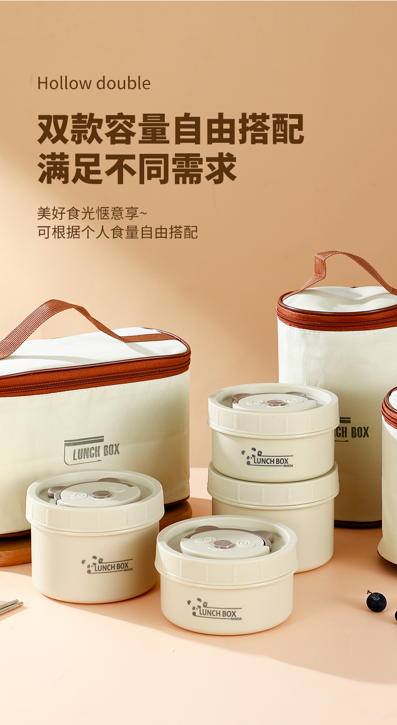 316不锈钢碗微波炉加热汤碗迷你小饭盒学生密封带盖早餐碗食品级详情17