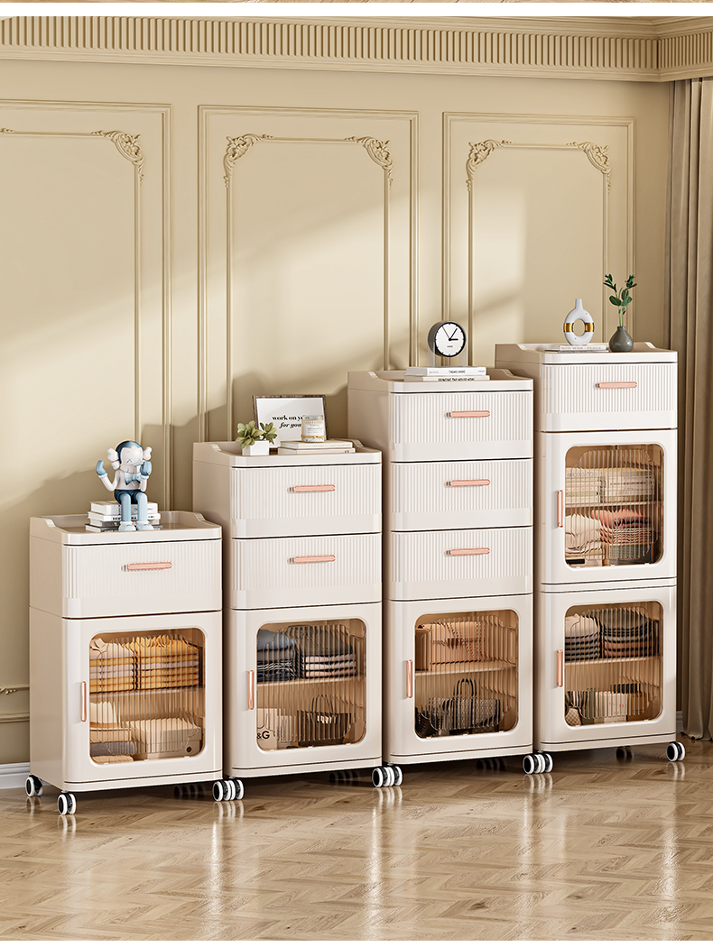 抽屉式收纳柜客厅零食置物柜多层夹缝储物柜家用卧室可移动床头柜详情15