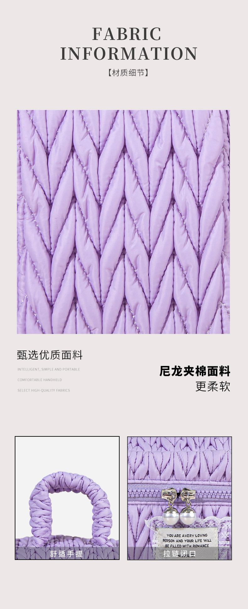 新款彩色藤蔓褶皱化妆包大容量高级感防水收纳包轻奢女收纳包详情3