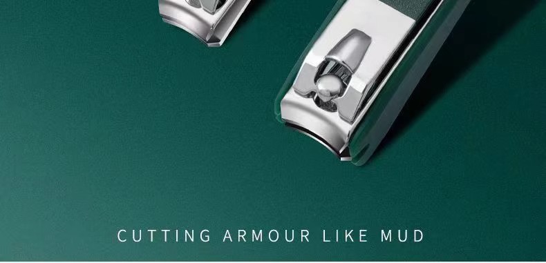 墨绿色套装指甲刀 商务礼品4件套便携平口斜口修甲剪甲家用指甲刀详情2