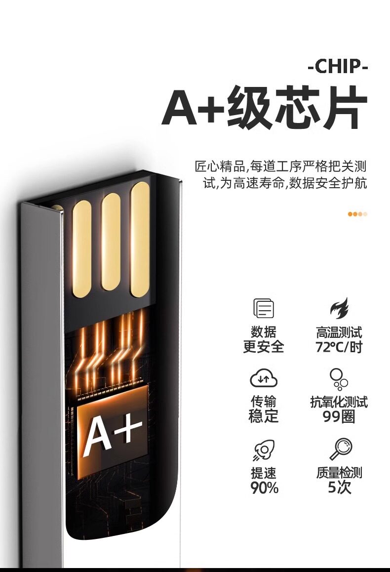 Wholesale 64g engraved USB flash drive 16G 2.0 creative metal USB flash drive gift, 128g waterproof 32gb mobile phone USB flash drive pic 7