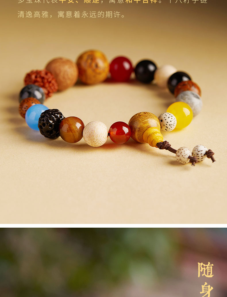 杭州菩提十八籽手串18籽天然多宝正品手链男女符平安佛珠文玩详情4