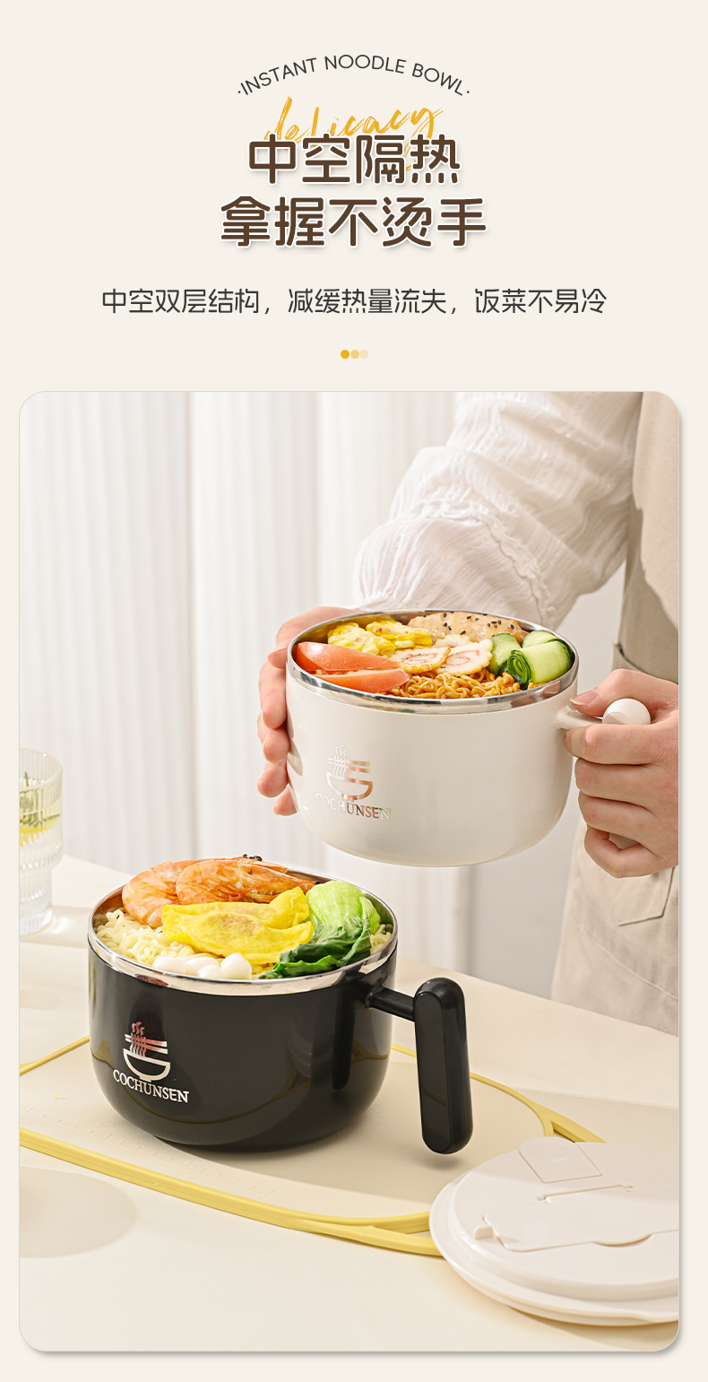 304不锈钢饭碗上班族饭盒学生食堂打饭大容量饭盆成人保温碗饭缸详情12