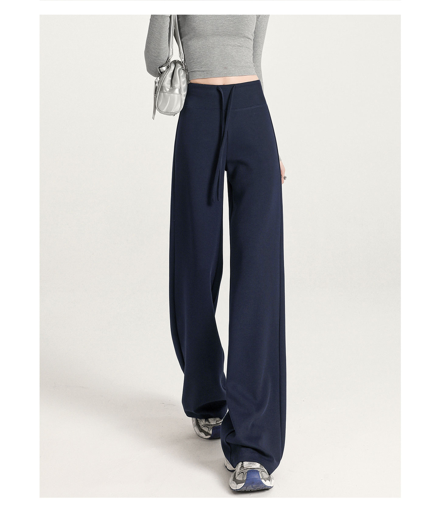 高级感秋冬阔腿裤垂感宽松慵懒风加绒瑜伽裤高腰直筒云朵软糖裤运动户外涉水垂钓用品详情34