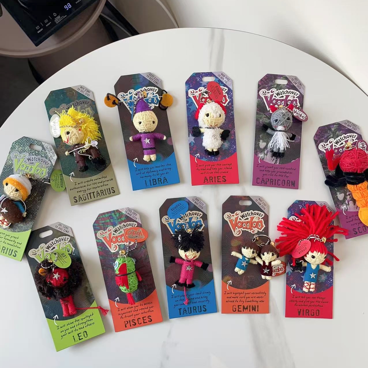 十二星座-潮玩手工DIY缠线 线木乃伊巫娃娃玩偶公仔挂件（带故事卡）详情2