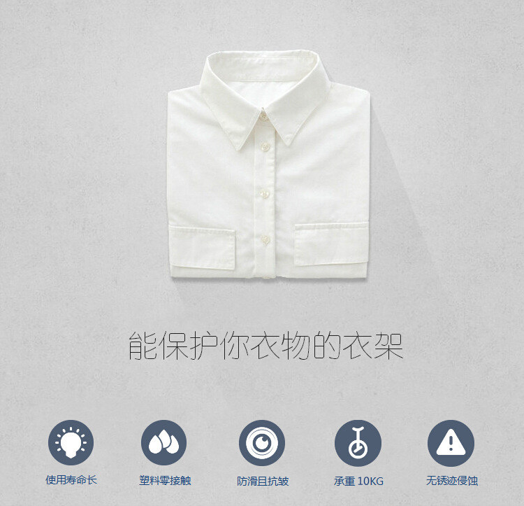 出口植绒衣架45cm男装西装大衣家用无痕衣挂衣撑衣柜防滑衣架大号详情1