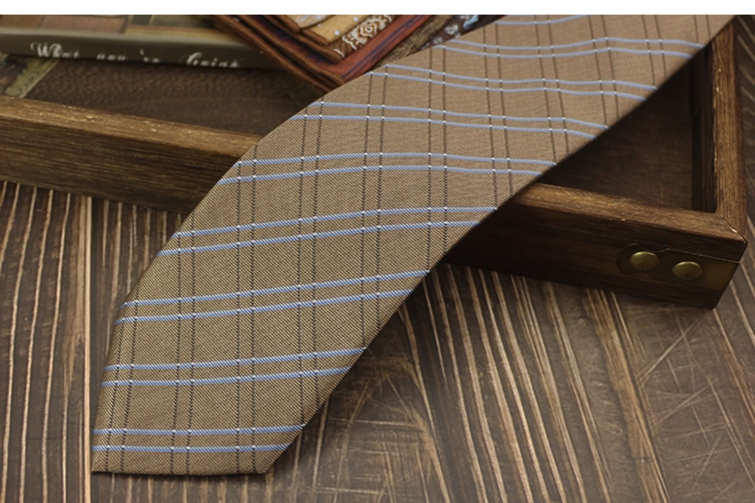 男士领带复古手打英伦风高级领口商务西装结婚新郎婚礼涤丝高档详情46