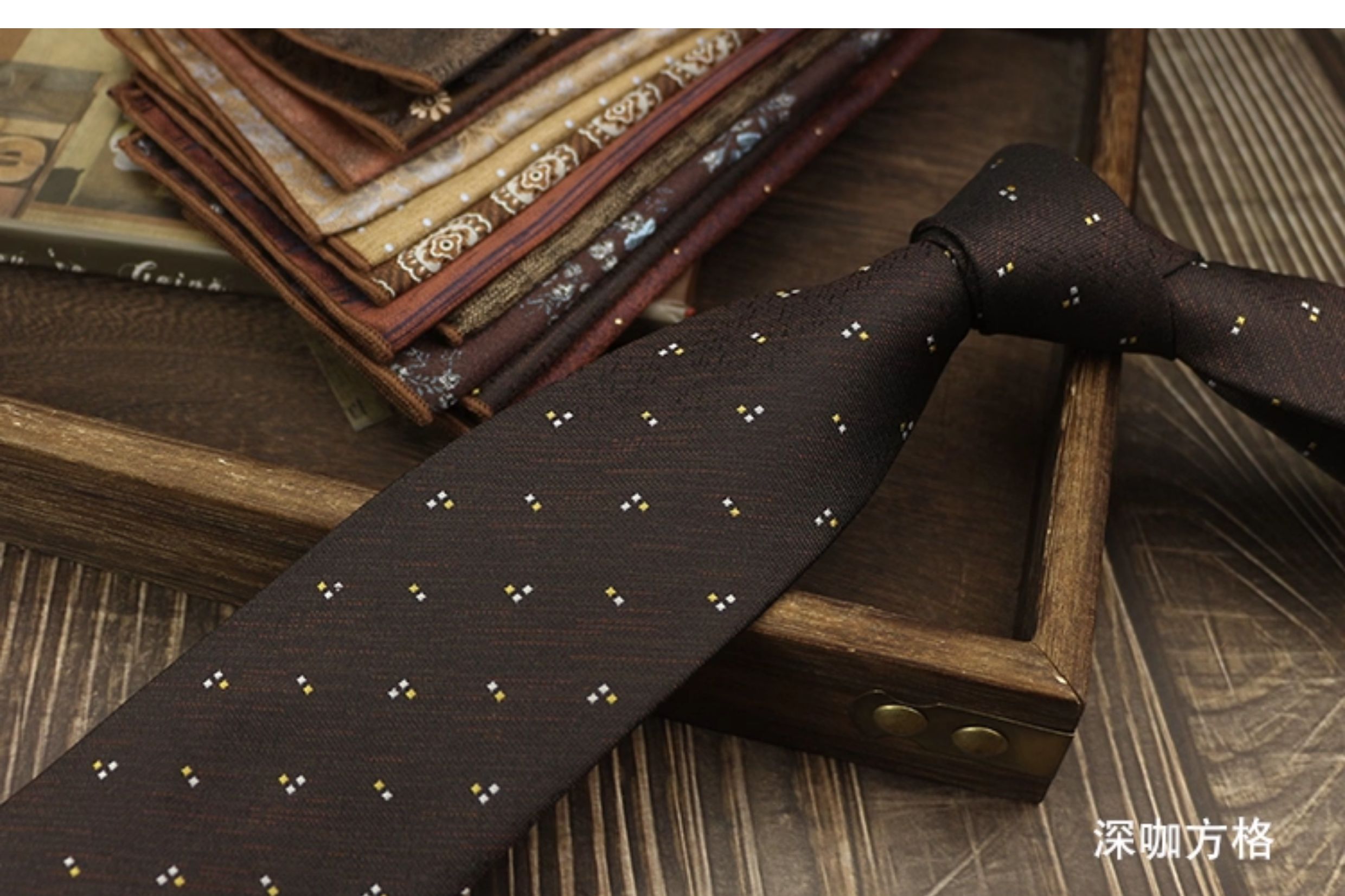 男士领带复古手打英伦风高级领口商务西装结婚新郎婚礼涤丝高档详情23