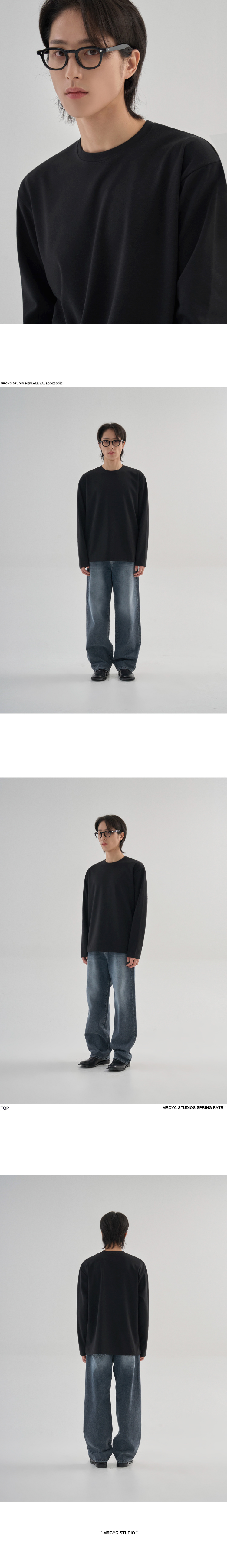 MYQ简约休闲长袖T恤男士秋季纯棉打底衫韩版潮流基础款圆领内搭详情10