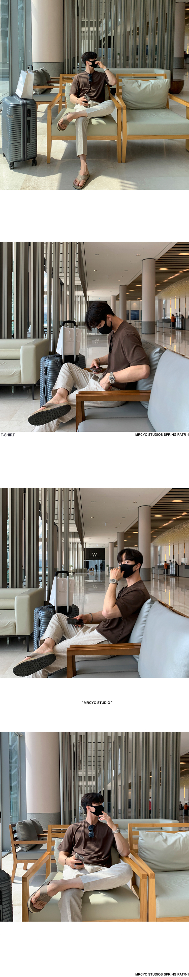 MYQ短袖T恤男士夏季宽松韩版潮流高级感纯棉百搭五分袖纯色体恤详情9