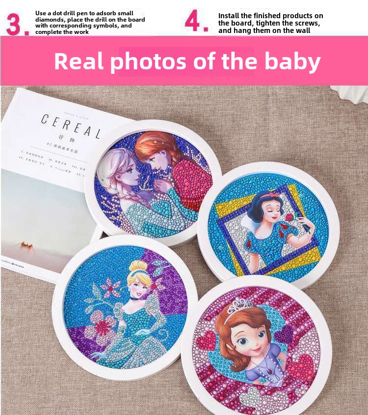 儿童diy钻石贴画中国结挂饰彩钻画手工制作材料包相框钻石画玩具详情11