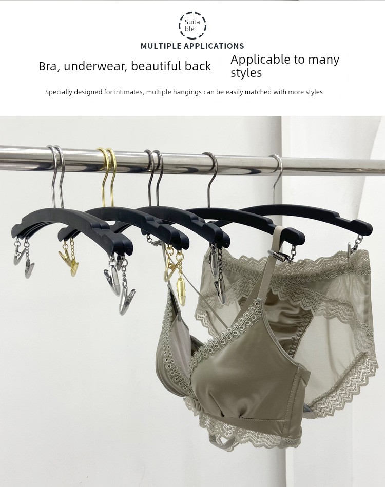 内衣店特别模彷实木黑色内衣夹服装商店展示塑料内衣夹胸罩夹详情9